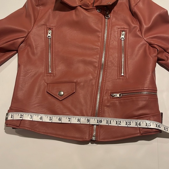 Love Tree Juniors Faux Leather Bomber Jacket Small - Picture 7 of 8